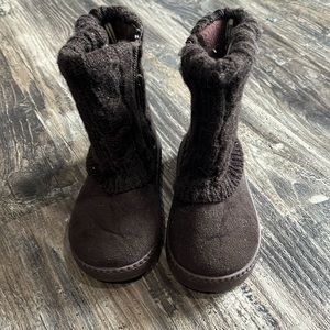 Toddler girl dark brown casual boots